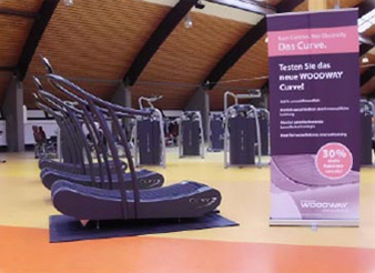 Seit Dezember 2012 bereichern auch 3 Woodway CURVEs das umfangreiche Angebot des Fitnesszentrums (FiZ).